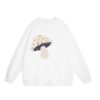 Floral Mushroom Print Crew Neck Sweatshirt