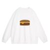 Minimalist Cheeseburger Graphic Sweatshirt