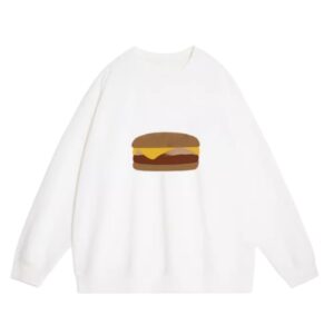 Minimalist Cheeseburger Graphic Sweatshirt