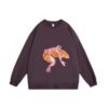 Plum Purple Sweatshirt with Unique Graphic Print