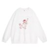 Baseball Bear Print Crew Neck Sweatshirt